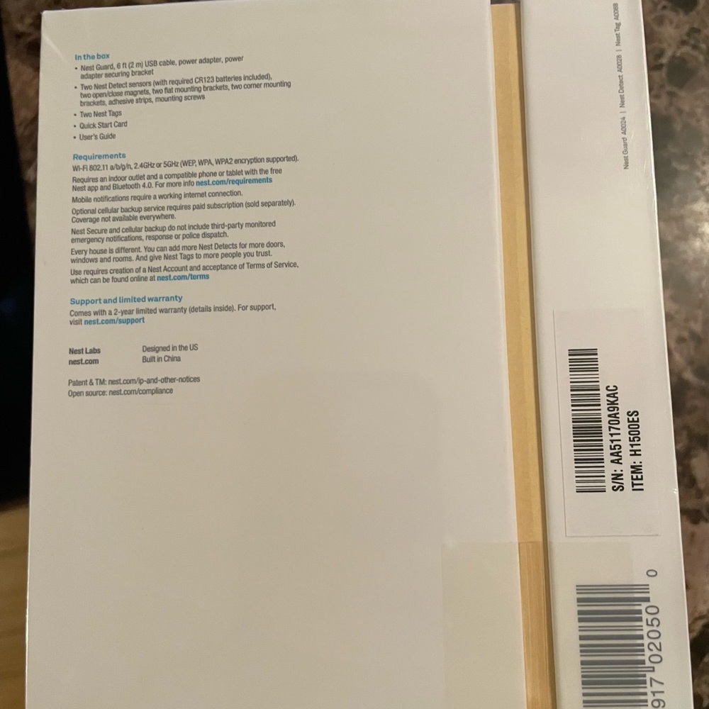 Nest Security starter kit - new never opened